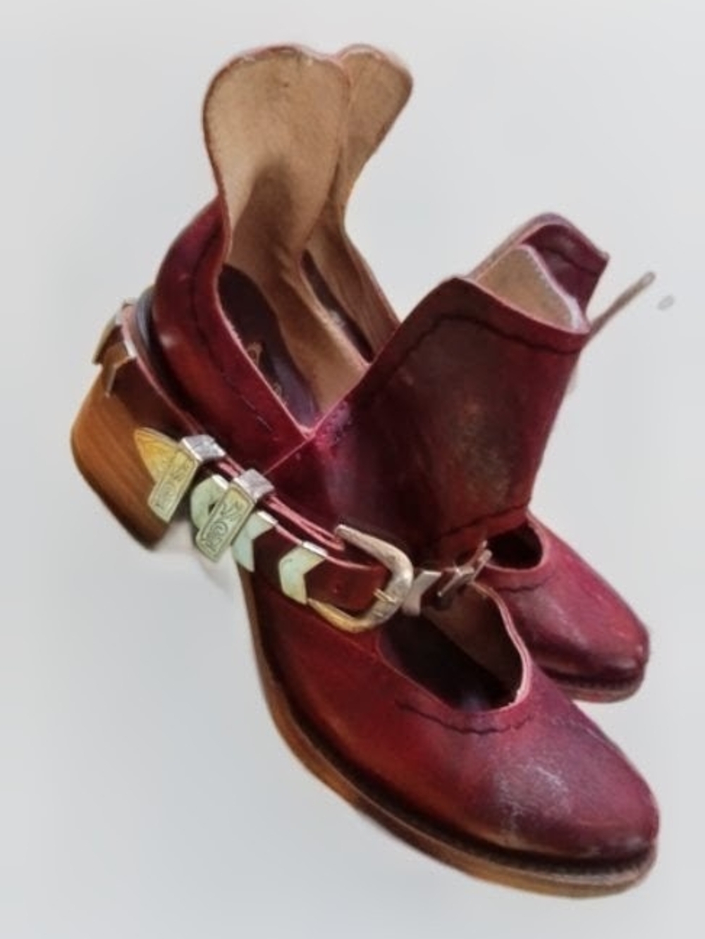 Freebird by Steven Wine Leather Mary Jane Cutout Heeled Boots
